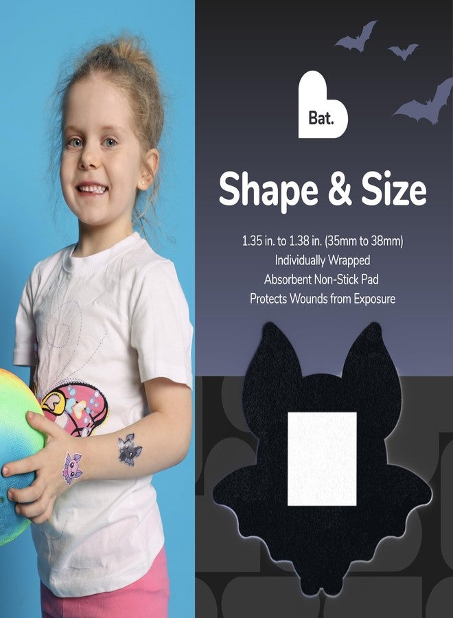 BioSwiss Bandages, Halloween Bat Shaped Self Adhesive Bandage Set, Latex Free, Sterile Wound Care, 24 Count - Image 4